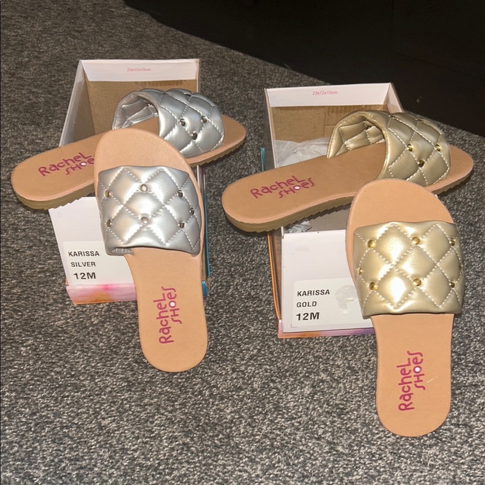 Rachel Shoes Girls Karissa Sandals - Silver and Gold